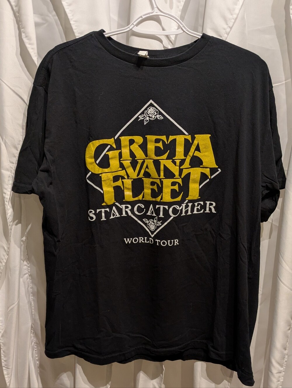 15 Greta Van Fleet Starcatcher World Tour Graphic T-Shirt Black Size L